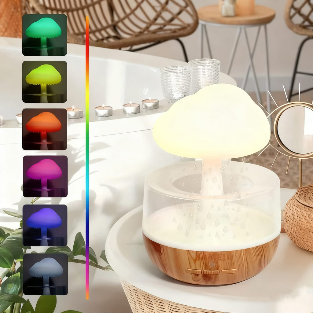Humidificador  de nube con lluvia relajante